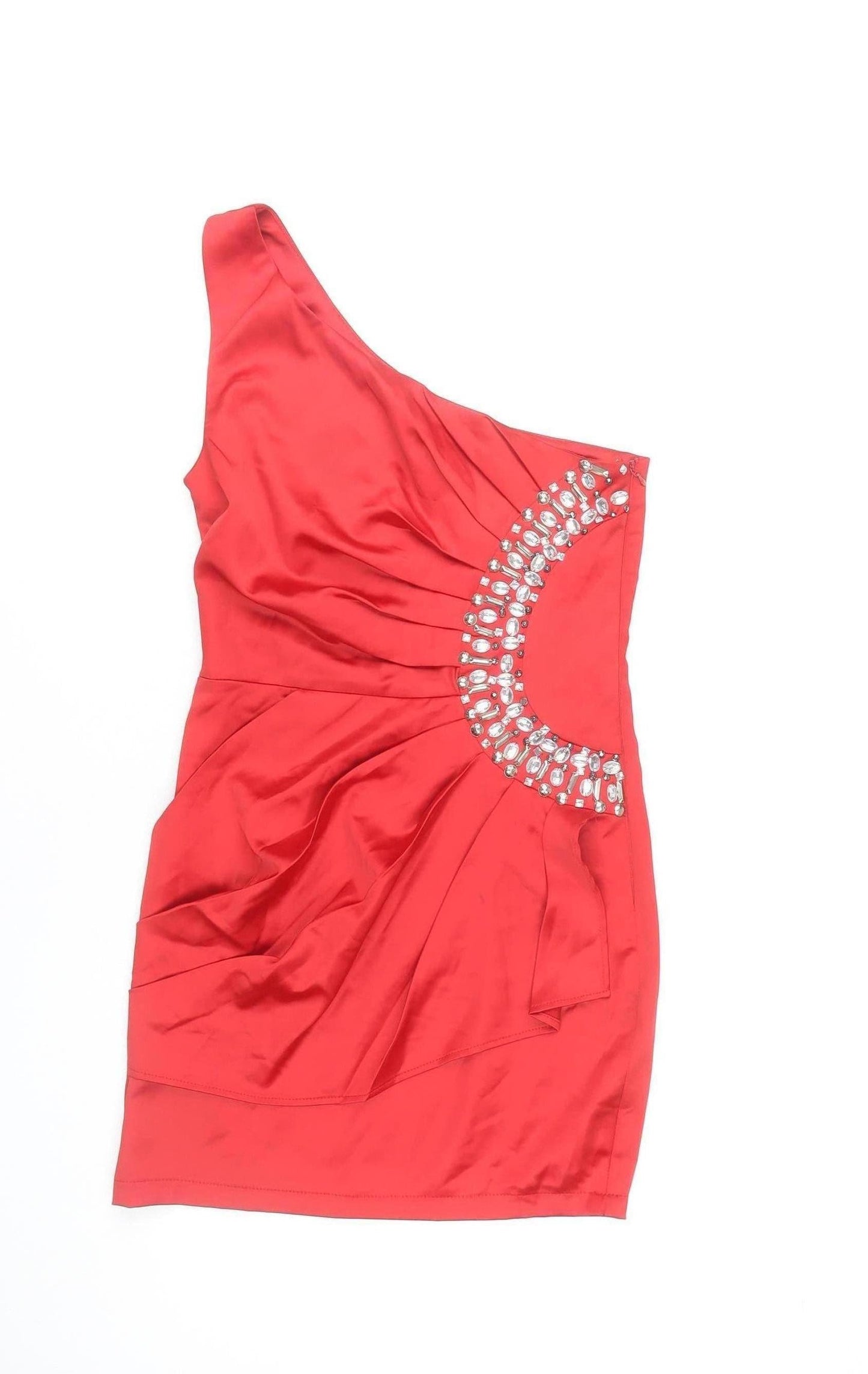AX Paris Women Red Size 8 One Shoulder Bodycon Party Dress
