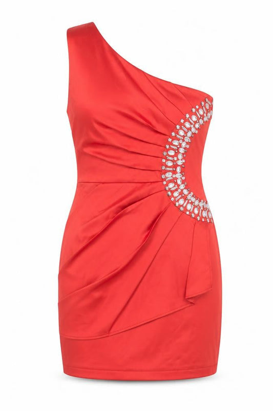 AX Paris Women Red Size 8 One Shoulder Bodycon Party Dress