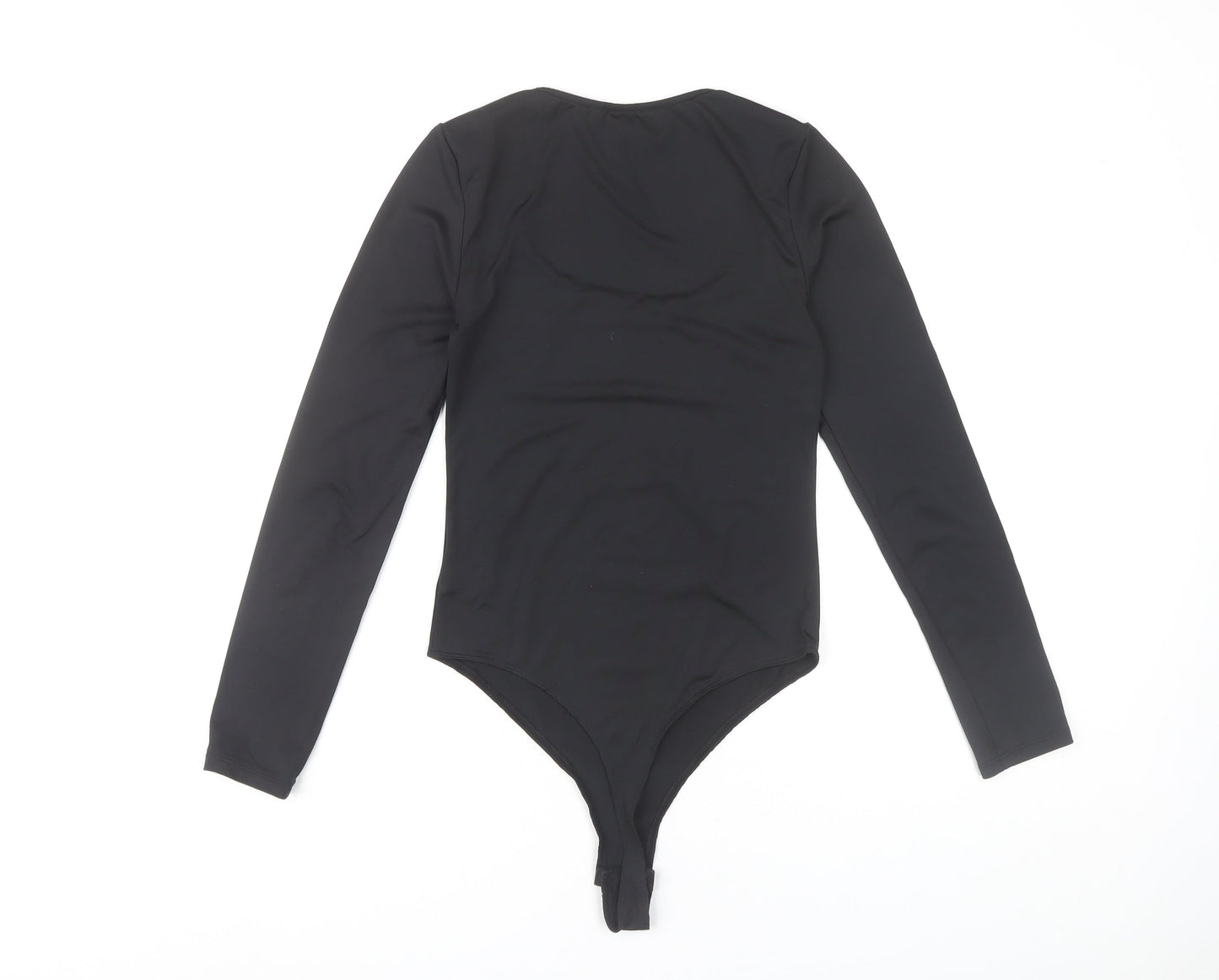 H&M Women’s Black Long Sleeve Bodysuit Size 8 Slim Fit Stretch
