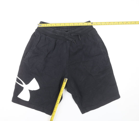 Under Armour Men’s Black Sweat Shorts S Elastic Waist Sportswear