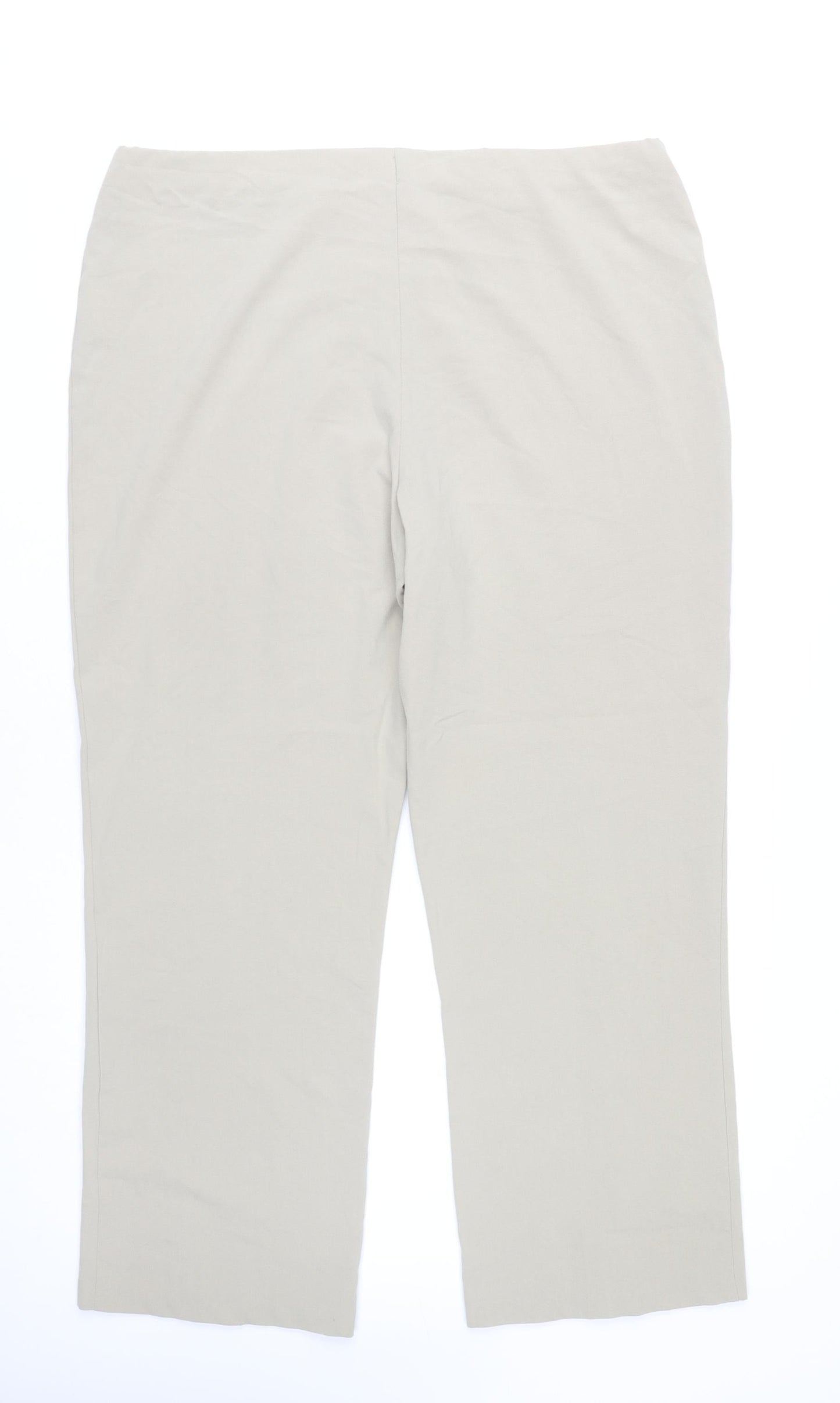 Autonomy Womens Beige Size 20 Straight Leg Dress Trousers