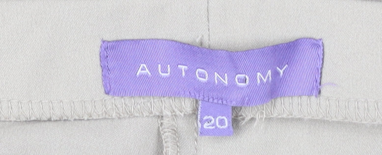 Autonomy Womens Beige Size 20 Straight Leg Dress Trousers