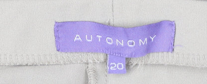 Autonomy Womens Beige Size 20 Straight Leg Dress Trousers