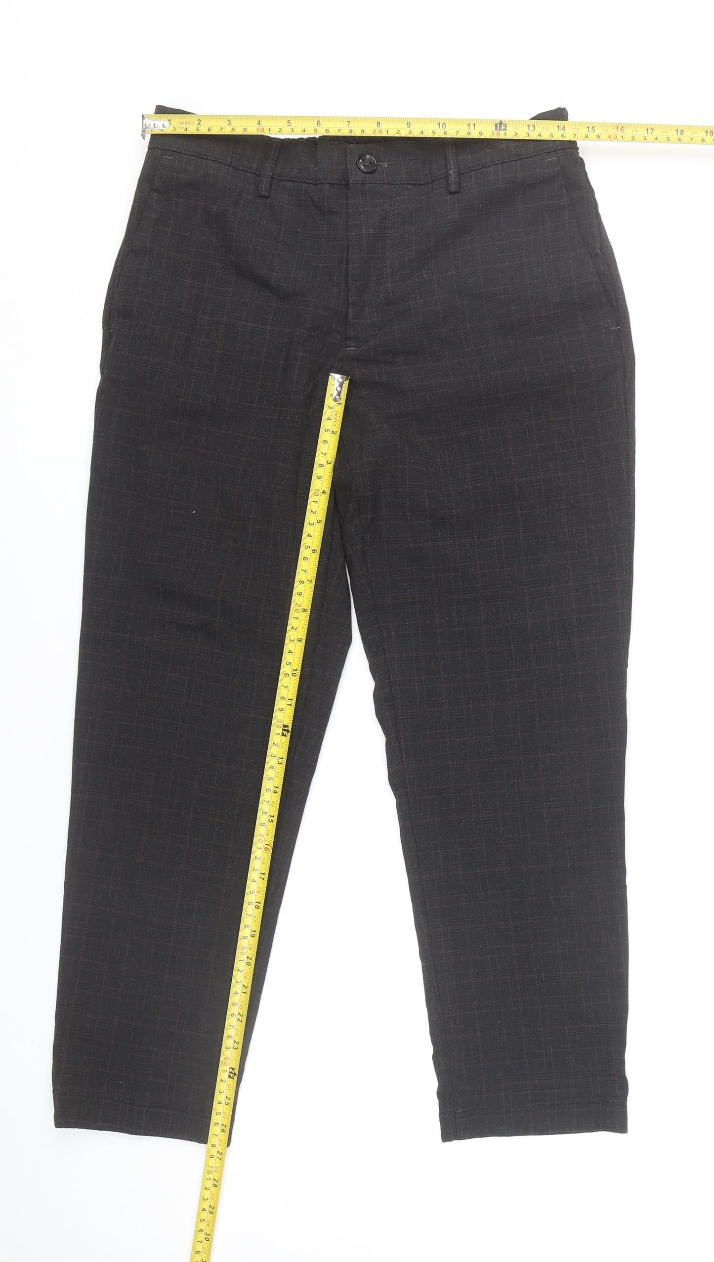 Womens UK Size M Zara Regular Fit Business Workwear Casual Black Trousers