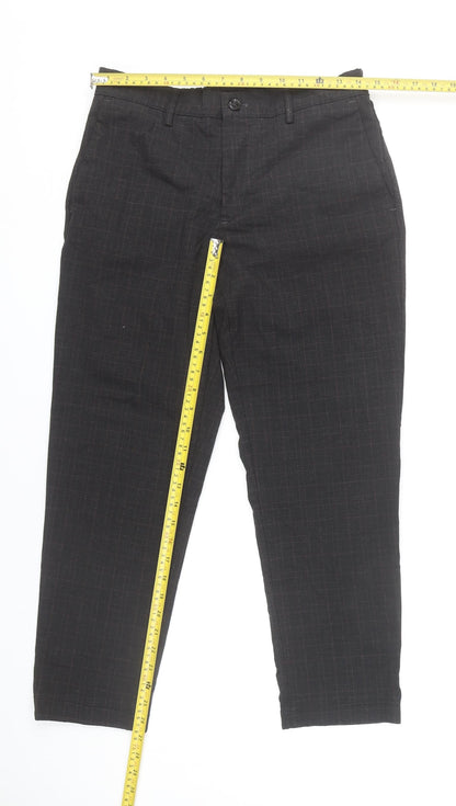 Womens UK Size M Zara Regular Fit Business Workwear Casual Black Trousers