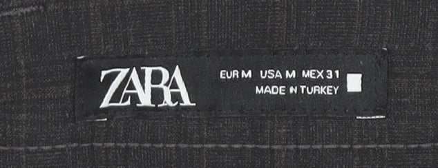 Womens UK Size M Zara Regular Fit Business Workwear Casual Black Trousers