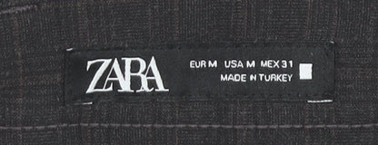 Womens UK Size M Zara Regular Fit Business Workwear Casual Black Trousers