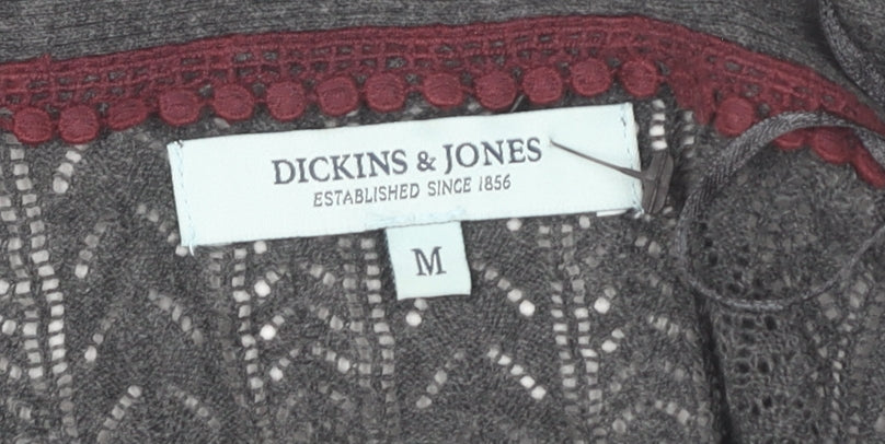 Womens UK Size M Dickins & Jones Grey Cardigan Jumper