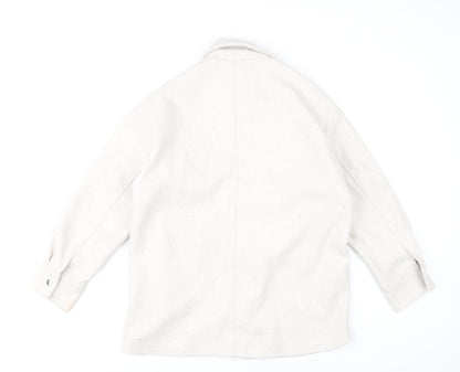 Womens UK Size XS Zara Ivory Basic Jacket