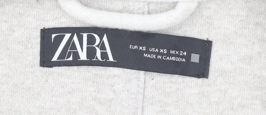 Womens UK Size XS Zara Ivory Basic Jacket