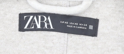 Womens UK Size XS Zara Ivory Basic Jacket