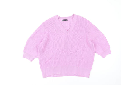 Womens UK Size L Marks and Spencer Pink Pullover Jumper