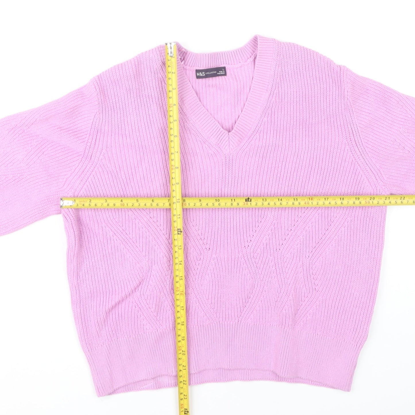 Womens UK Size L Marks and Spencer Pink Pullover Jumper