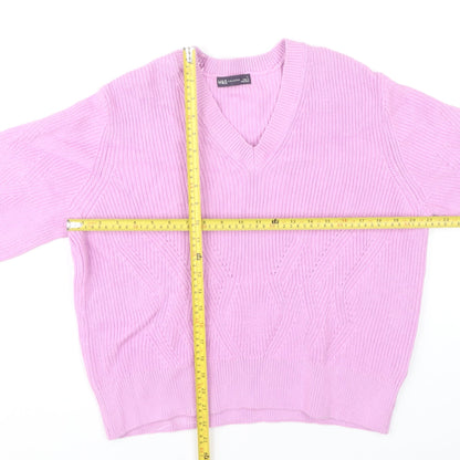 Womens UK Size L Marks and Spencer Pink Pullover Jumper