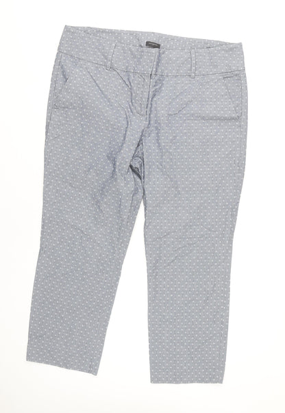 Ann Taylor Women’s Grey Chino Trousers Size 14 Regular Fit