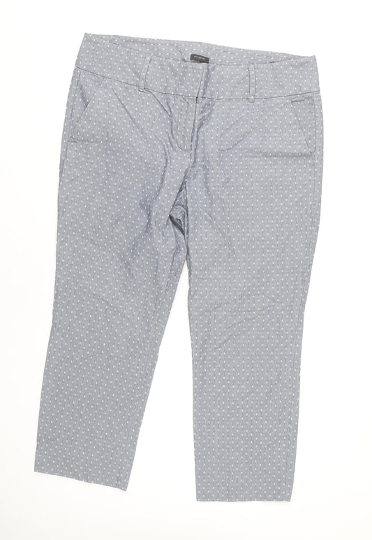 Ann Taylor Women’s Grey Chino Trousers Size 14 Regular Fit