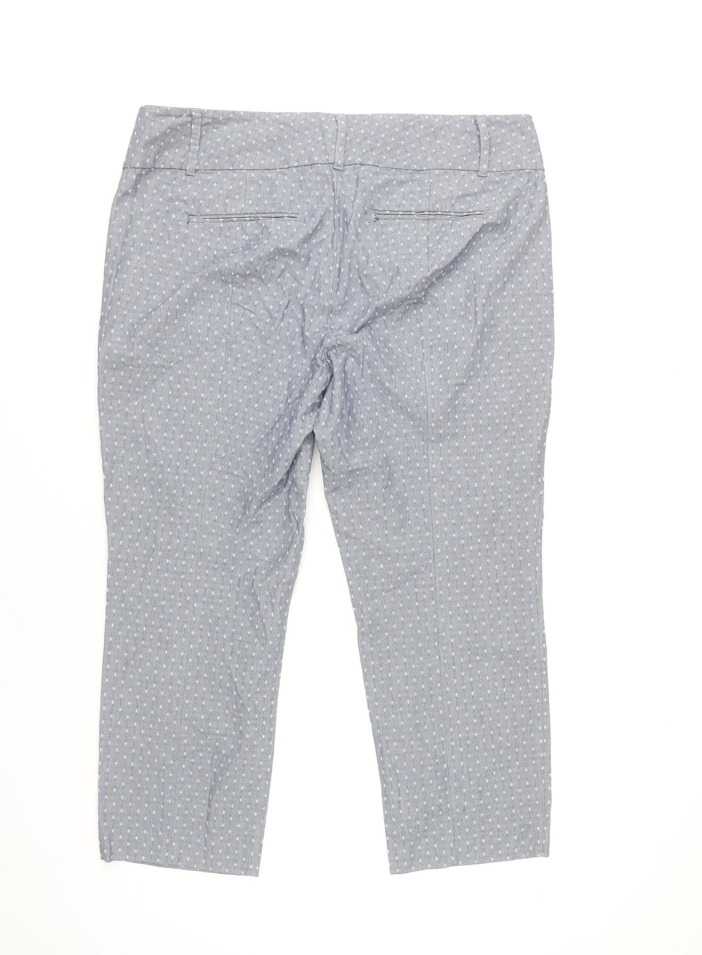 Ann Taylor Women’s Grey Chino Trousers Size 14 Regular Fit