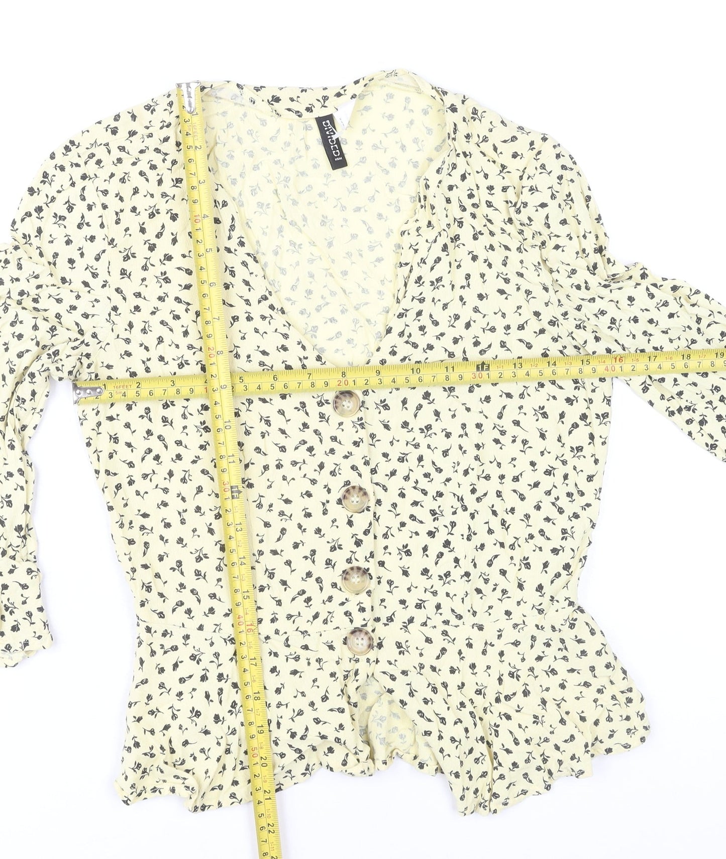 Womens UK Size 8 H&M Beige Tunic Blouse