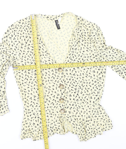 Womens UK Size 8 H&M Beige Tunic Blouse