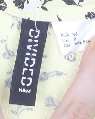 Womens UK Size 8 H&M Beige Tunic Blouse