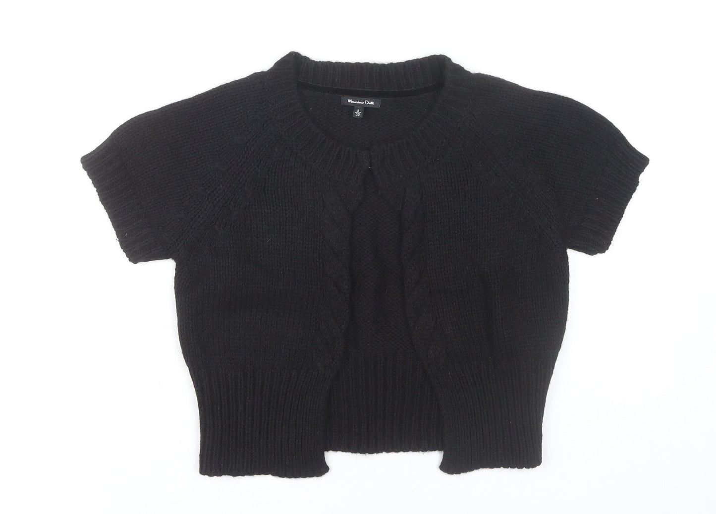Womens UK Size S Massimo Dutti Black Cardigan Jumper