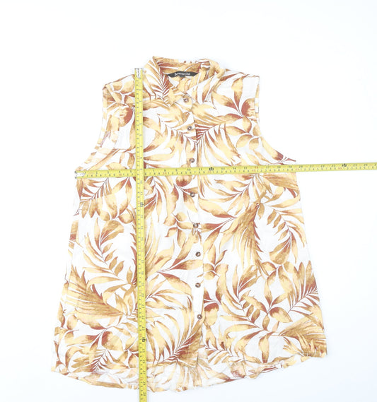 Bonmarché Women’s Multicoloured Floral Sleeveless Tunic Shirt Size 12