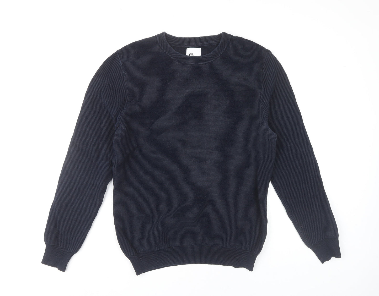 yd. Men’s Blue Cotton Nylon Crew Neck Jumper Size L