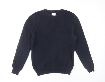 yd. Men’s Blue Cotton Nylon Crew Neck Jumper Size L