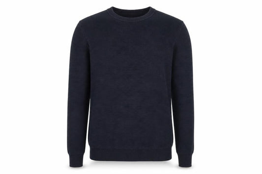 yd. Men’s Blue Cotton Nylon Crew Neck Jumper Size L