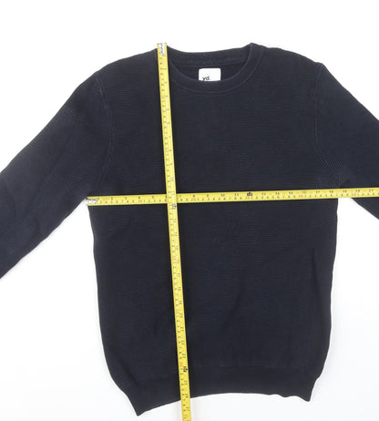 yd. Men’s Blue Cotton Nylon Crew Neck Jumper Size L