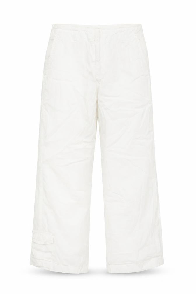 Womens UK Size 6 Topshop Regular Fit Cargo White Trousers