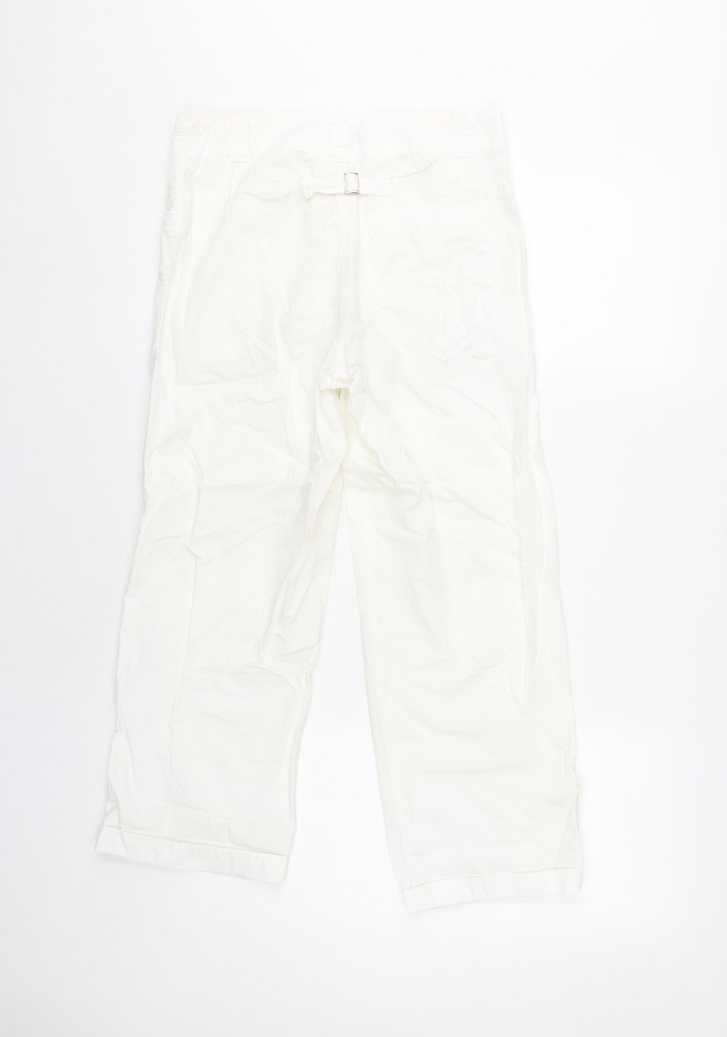 Womens UK Size 6 Topshop Regular Fit Cargo White Trousers