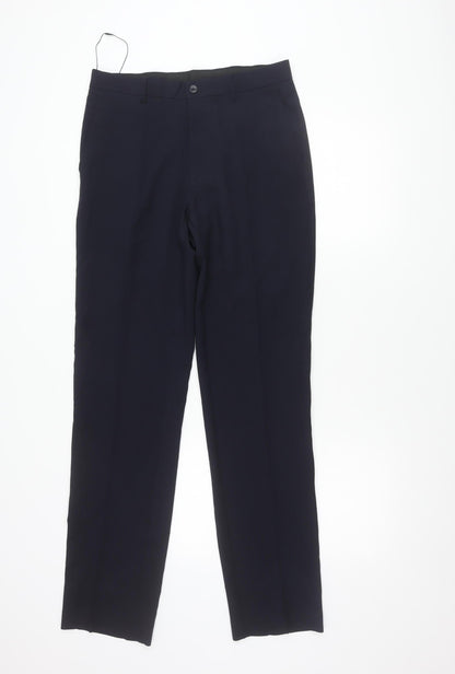 Marks and Spencer Men’s Navy Slim Fit Dress Trousers 30x33