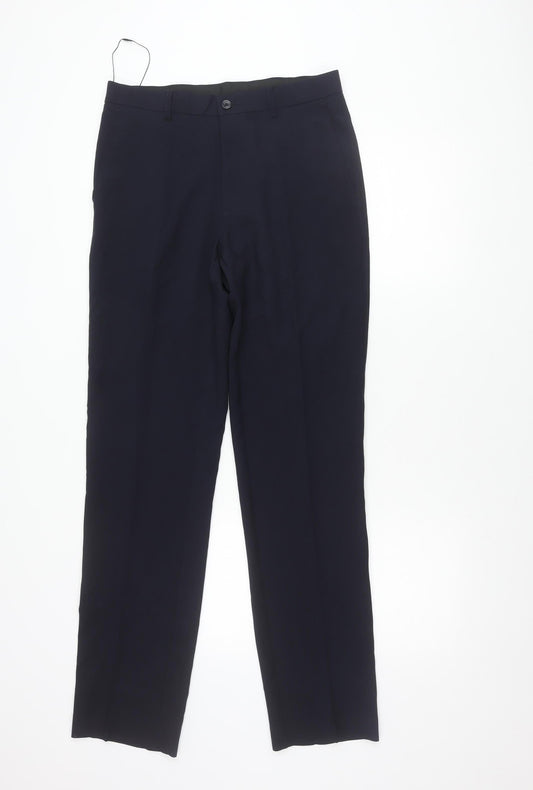 Marks and Spencer Men’s Navy Slim Fit Dress Trousers 30x33