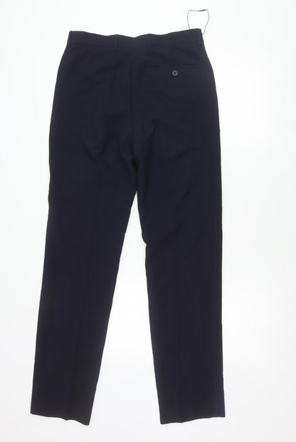 Marks and Spencer Men’s Navy Slim Fit Dress Trousers 30x33