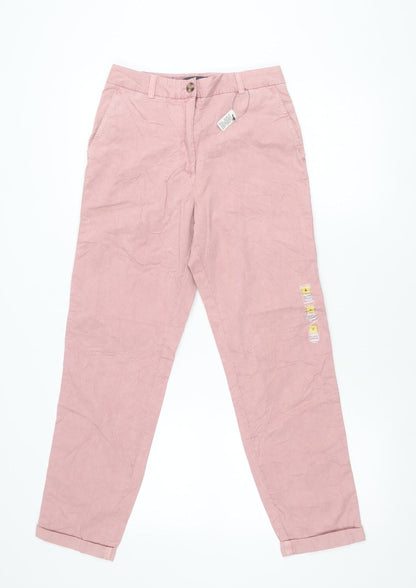 Womens UK Size 6 Marks and Spencer Regular Fit Chino Pink Trousers