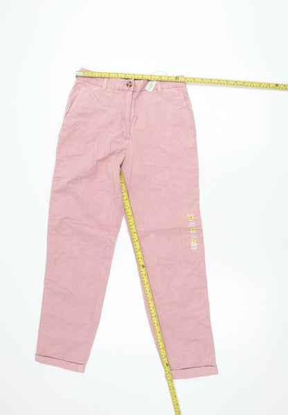 Womens UK Size 6 Marks and Spencer Regular Fit Chino Pink Trousers