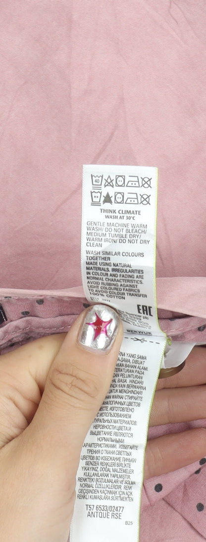 Womens UK Size 6 Marks and Spencer Regular Fit Chino Pink Trousers