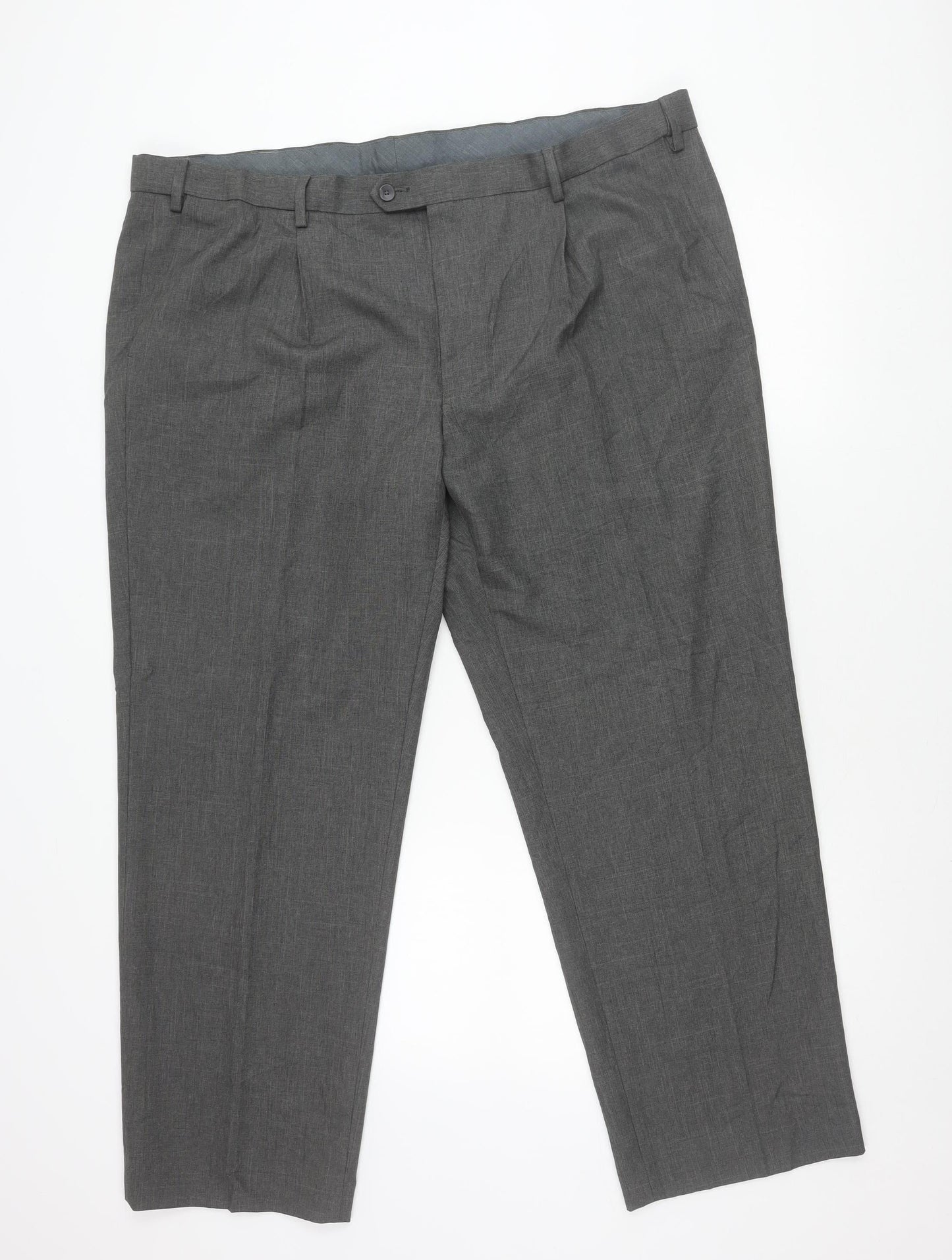 Marks and Spencer Men's Grey 44in Waist Dress Pants Trousers Regular Fit
