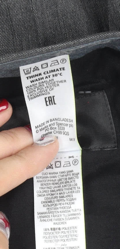 Marks and Spencer Men's Grey 44in Waist Dress Pants Trousers Regular Fit