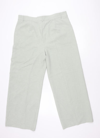 Womens UK Size 18 Marks and Spencer Regular Fit CasualBusinessTravel Green Trous