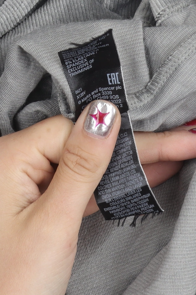 Womens UK Size 16 Marks and Spencer Grey Pullover Hoodie
