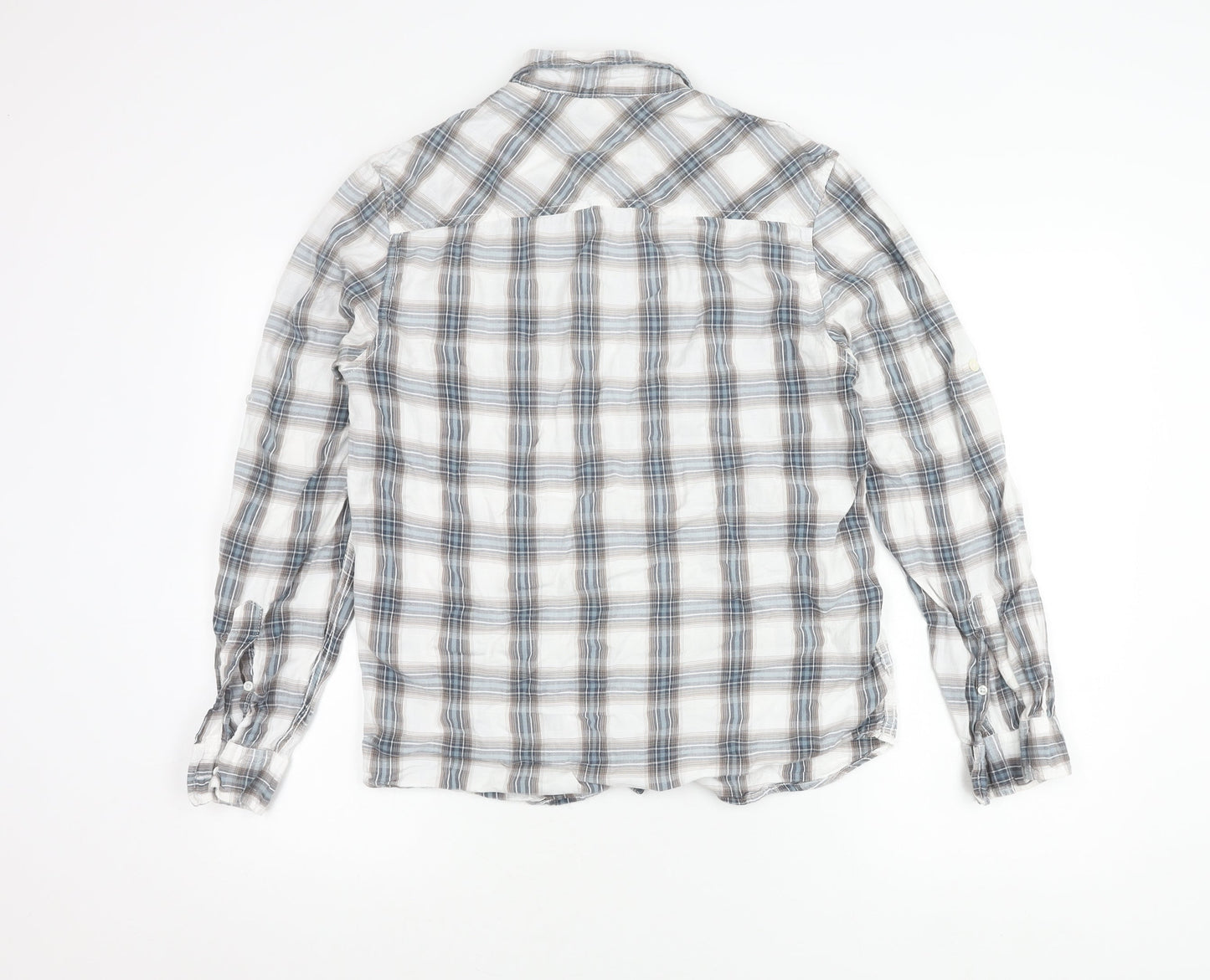 Womens UK Size S M&Co Blue Basic Button-Up