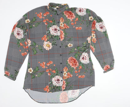 Womens UK Size 18 Simply Be Multicoloured Tunic Button-Up