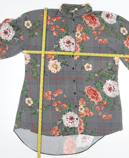 Womens UK Size 18 Simply Be Multicoloured Tunic Button-Up