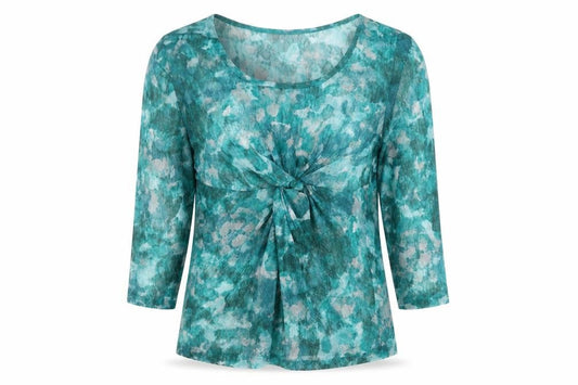 Womens UK Size 12 Marks and Spencer Green Tunic Blouse