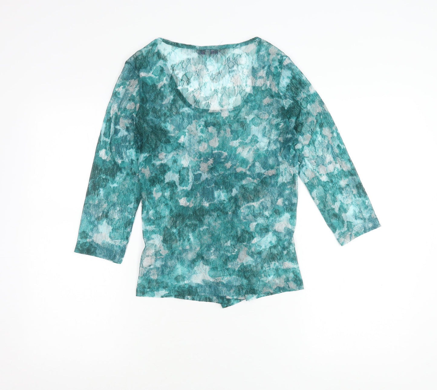 Womens UK Size 12 Marks and Spencer Green Tunic Blouse