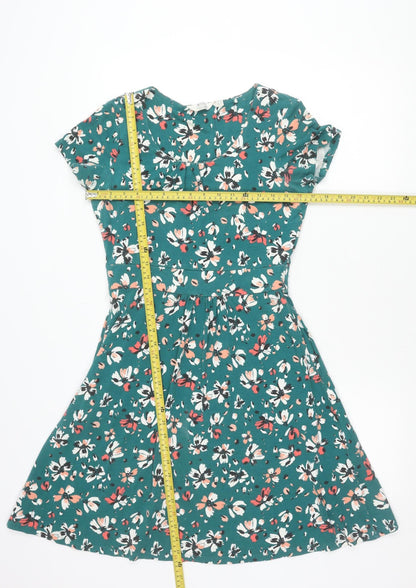 Mountain Warehouse Womens Green Floral A-Line Dress Size 10