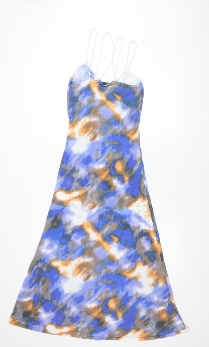 Zara Women Multicoloured S Slip Mini Dress Summer Casual