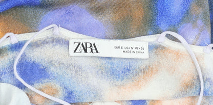 Zara Women Multicoloured S Slip Mini Dress Summer Casual